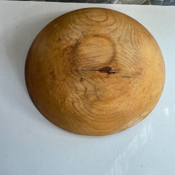 Unbranded Large Wooden Dough Bowl 12 in Hand Turned Smooth Vintage - Picture 4 of 9